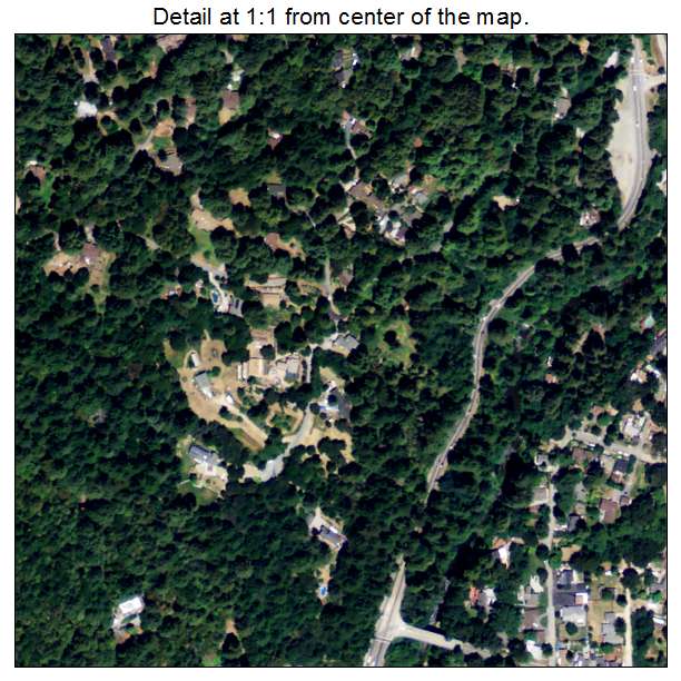 Ben Lomond, California aerial imagery detail