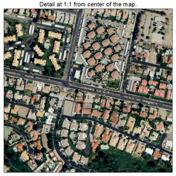 Bermuda Dunes, California aerial imagery detail