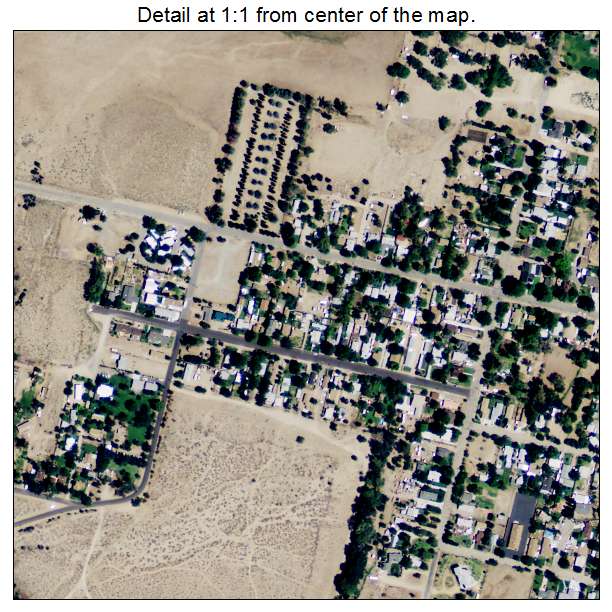 Big Pine, California aerial imagery detail