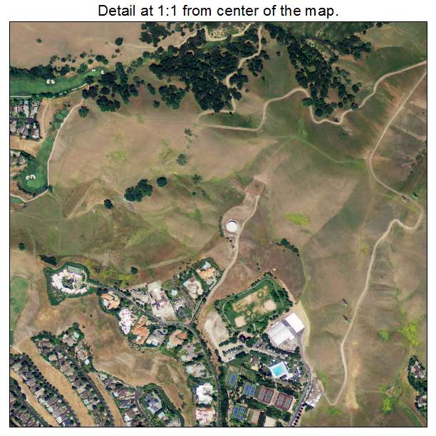Blackhawk Camino Tassajara, California aerial imagery detail