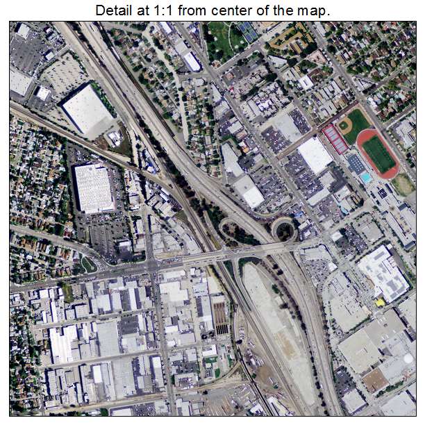 Burbank, California aerial imagery detail