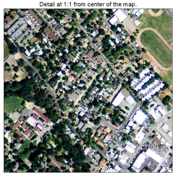 Calistoga, California aerial imagery detail