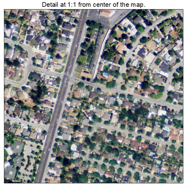 Cambrian Park, California aerial imagery detail