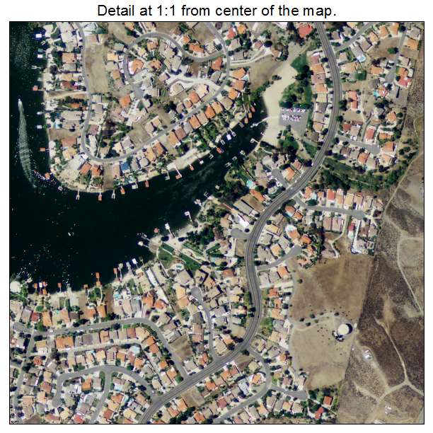 Canyon Lake, California aerial imagery detail