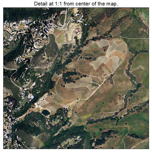 Carmel Valley Village, California aerial imagery detail