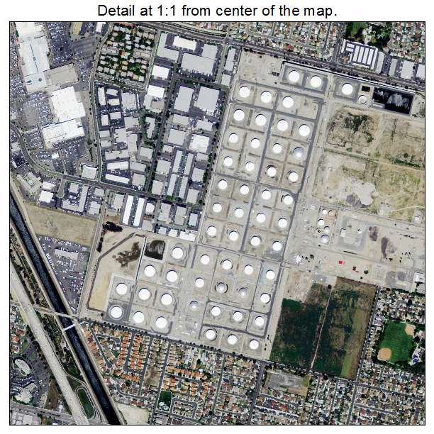 Carson, California aerial imagery detail