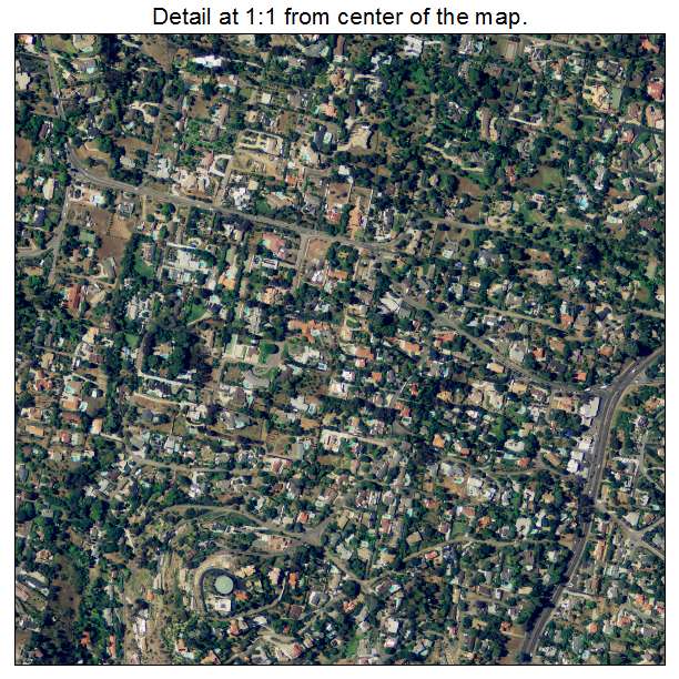 Casa de Oro Mount Helix, California aerial imagery detail