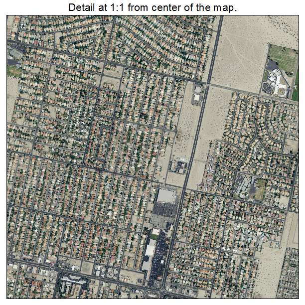 Cathedral City, California aerial imagery detail