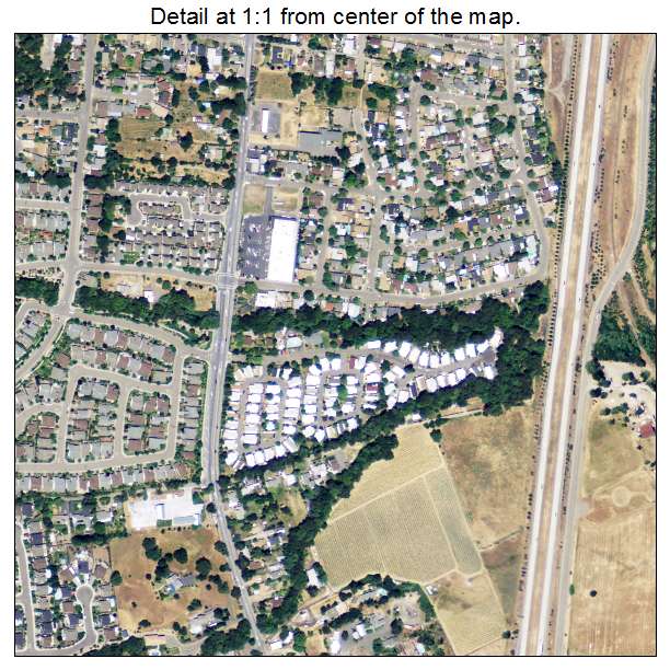 Cloverdale, California aerial imagery detail