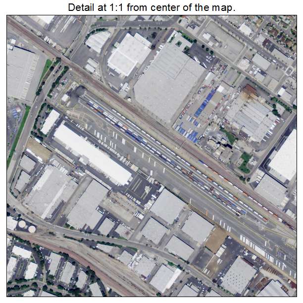 Commerce, California aerial imagery detail
