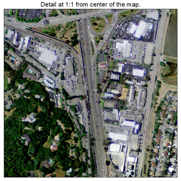 Corte Madera, California aerial imagery detail