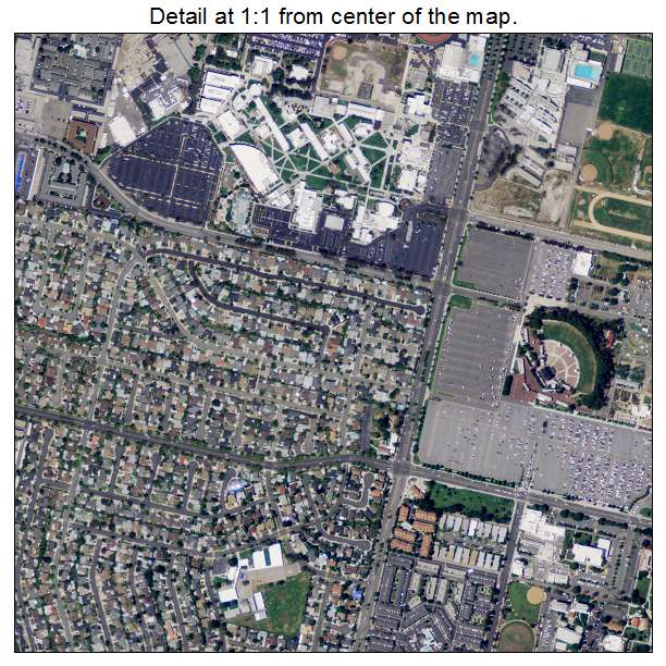 Costa Mesa, California aerial imagery detail