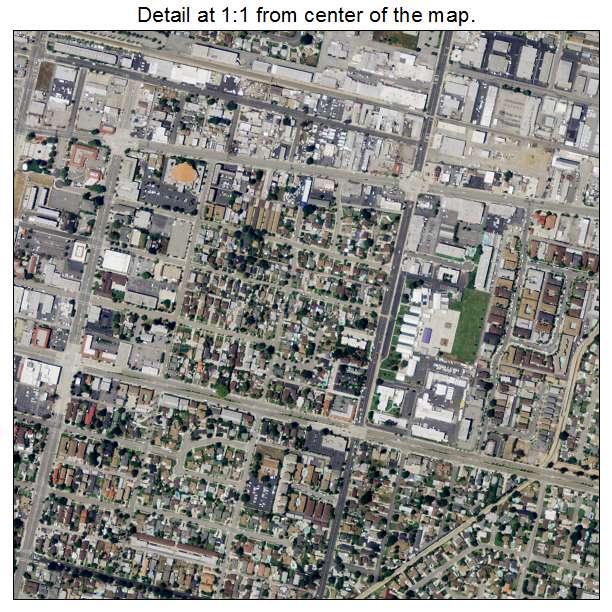 Covina, California aerial imagery detail