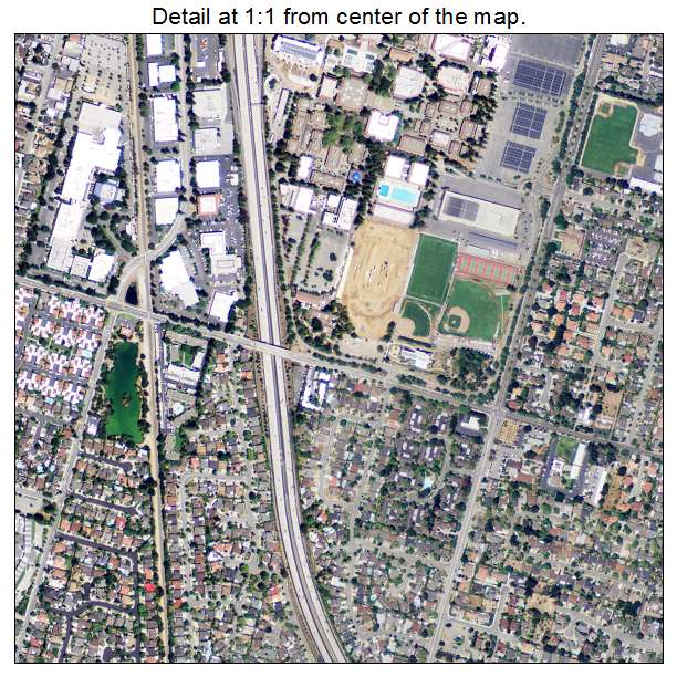 Cupertino, California aerial imagery detail