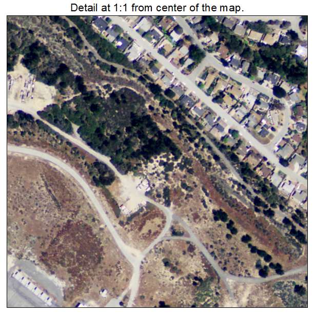 Del Rey Oaks, California aerial imagery detail
