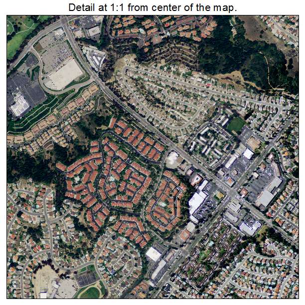 Diamond Bar, California aerial imagery detail
