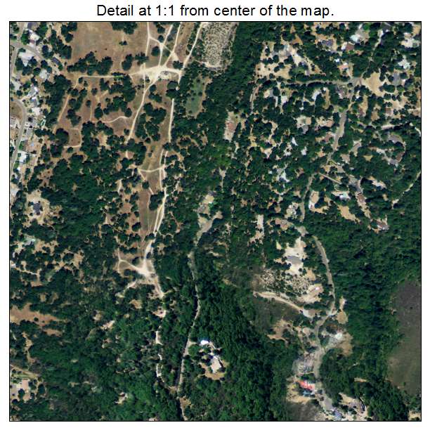 Diamond Springs, California aerial imagery detail