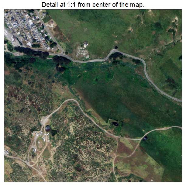 Dillon Beach, California aerial imagery detail