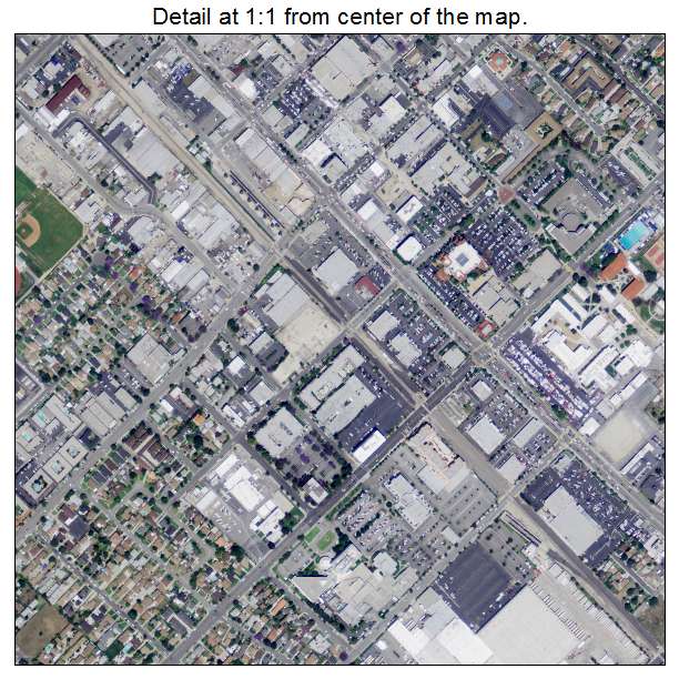 Downey, California aerial imagery detail