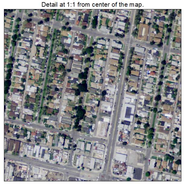East Compton, California aerial imagery detail