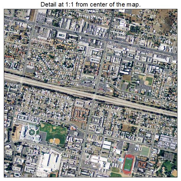 El Cajon, California aerial imagery detail