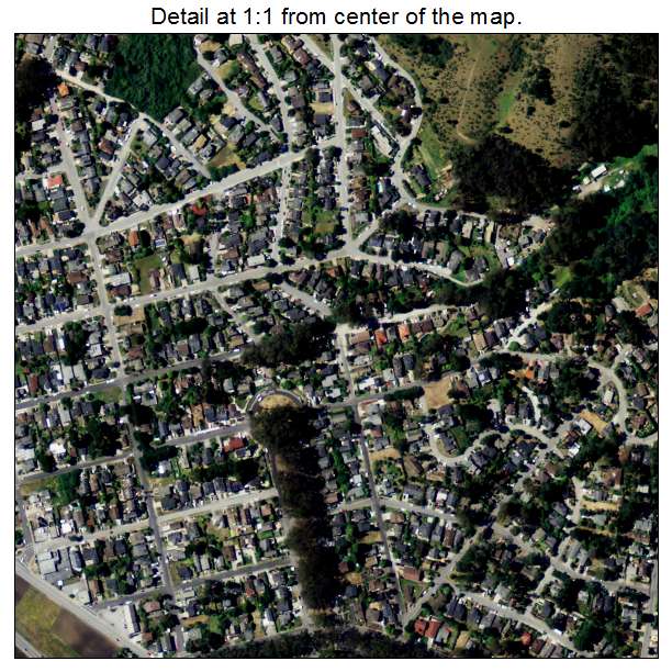 El Granada, California aerial imagery detail