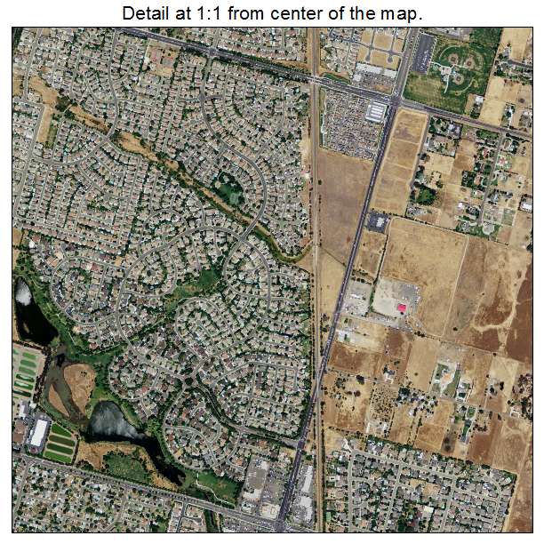 Elk Grove, California aerial imagery detail