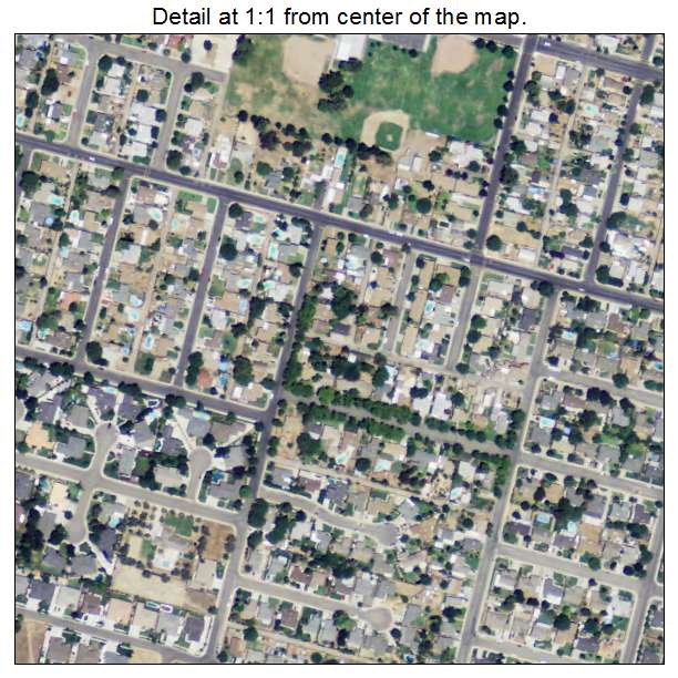 Exeter, California aerial imagery detail