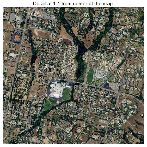 Fallbrook, California aerial imagery detail