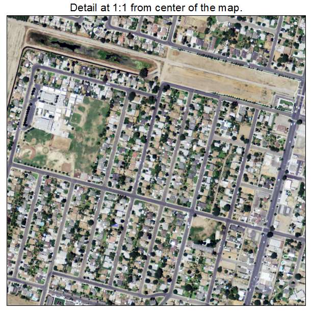 Farmersville, California aerial imagery detail
