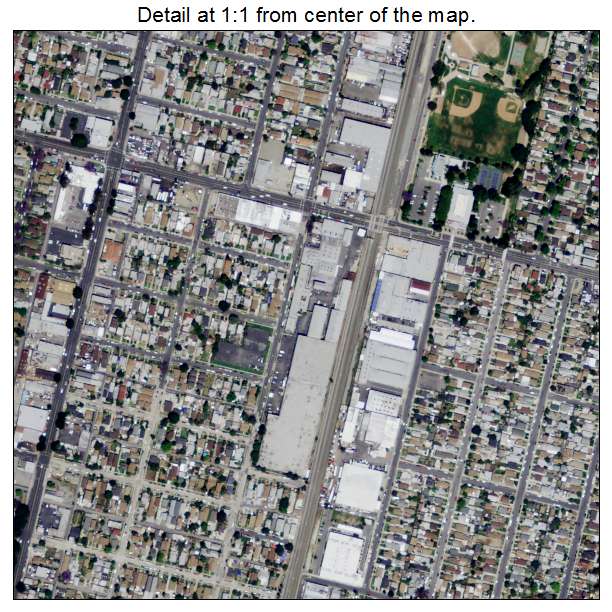 Florence Graham, California aerial imagery detail