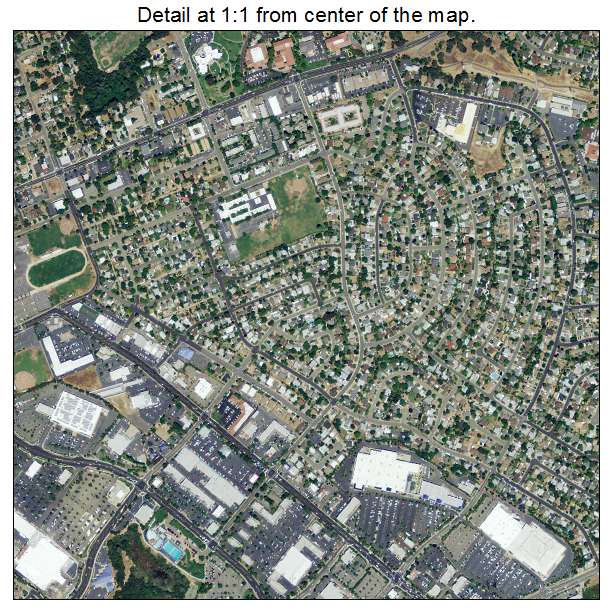 Folsom, California aerial imagery detail
