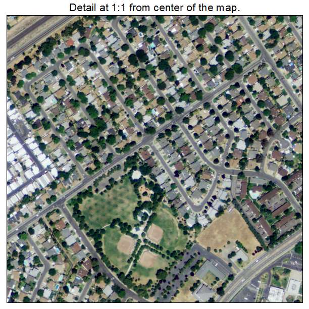 Foothill Farms, California aerial imagery detail
