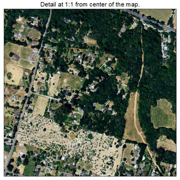 Forestville, California aerial imagery detail