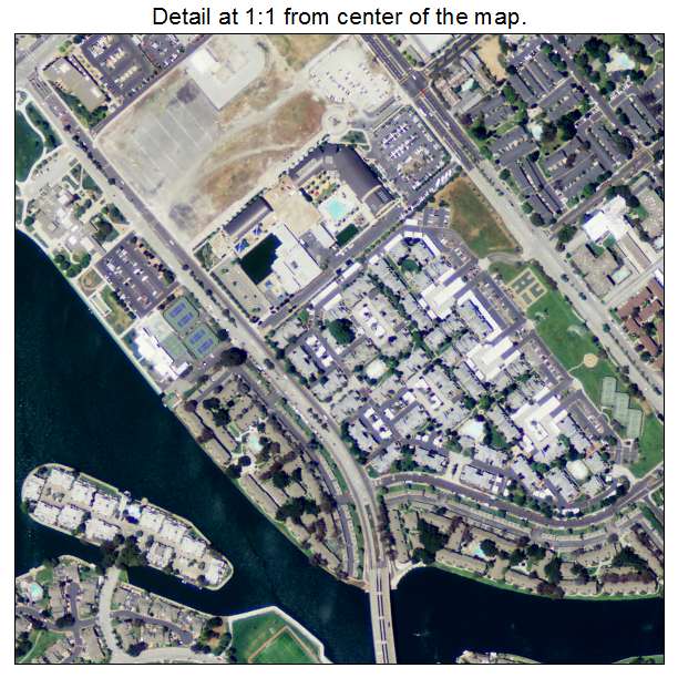 Foster City, California aerial imagery detail