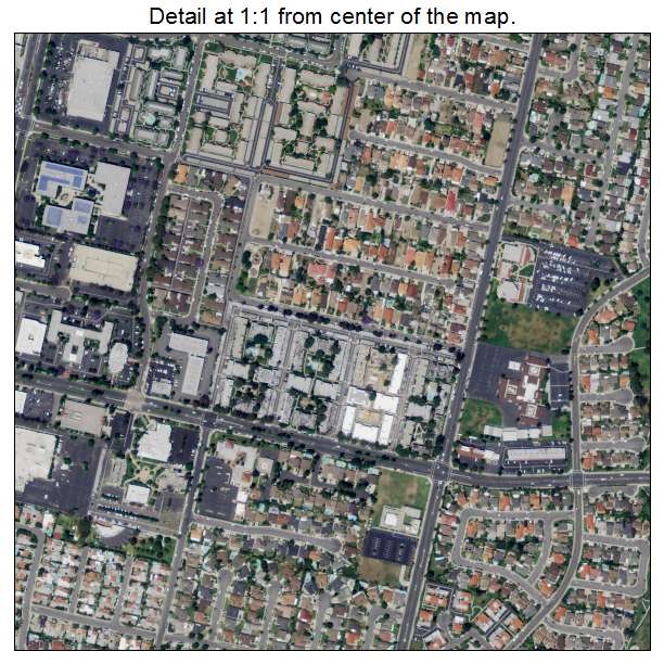 Fountain Valley, California aerial imagery detail