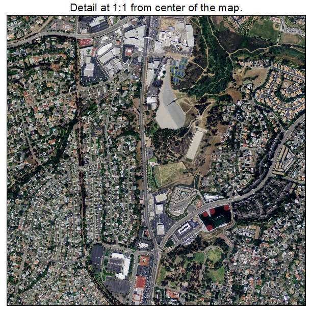 Fullerton, California aerial imagery detail