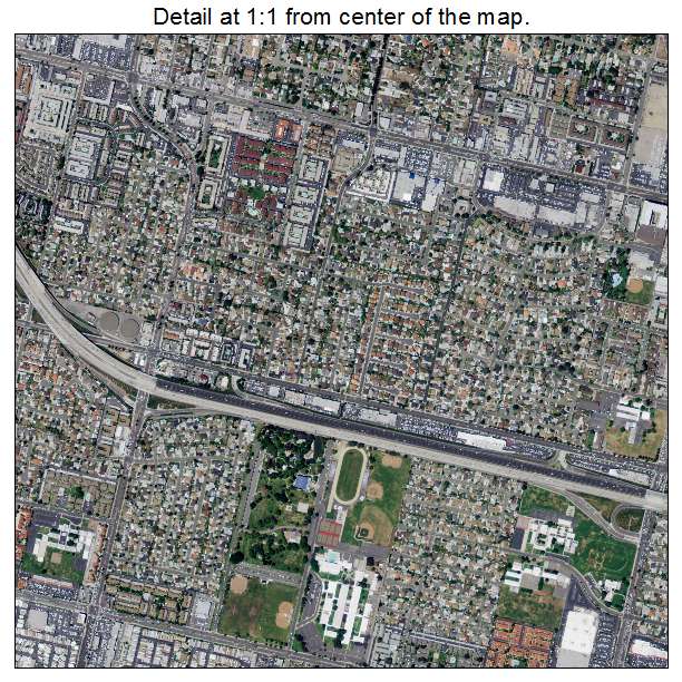 Garden Grove, California aerial imagery detail