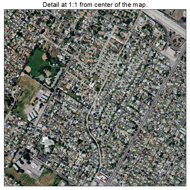 Hacienda Heights, California aerial imagery detail