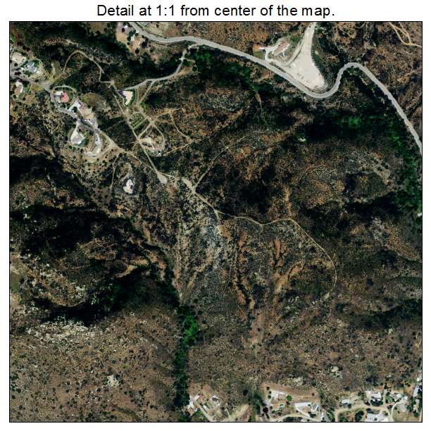 Harbison Canyon, California aerial imagery detail