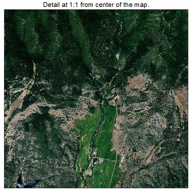 Hayfork, California aerial imagery detail