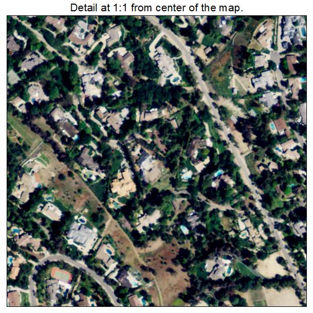 Hidden Hills, California aerial imagery detail