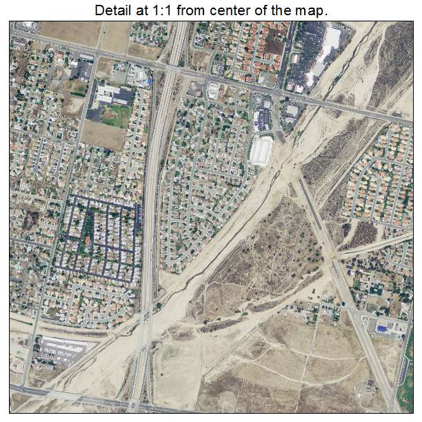 Highland, California aerial imagery detail