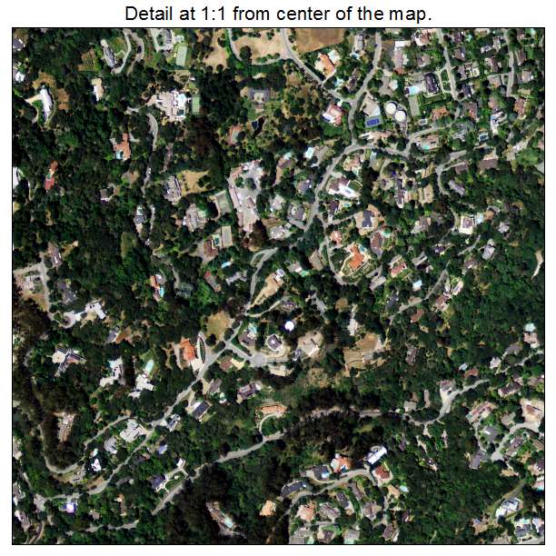 Hillsborough, California aerial imagery detail