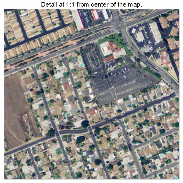 Home Gardens, California aerial imagery detail