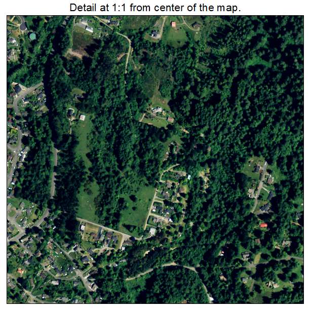 Humboldt Hill, California aerial imagery detail