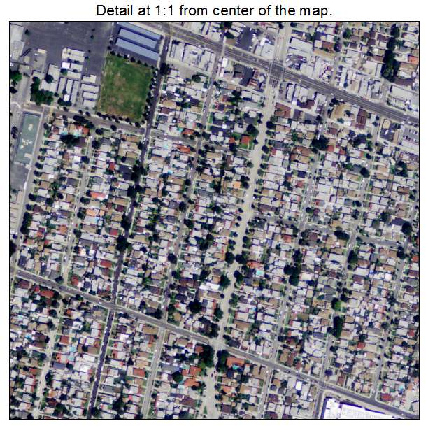 Huntington Park, California aerial imagery detail