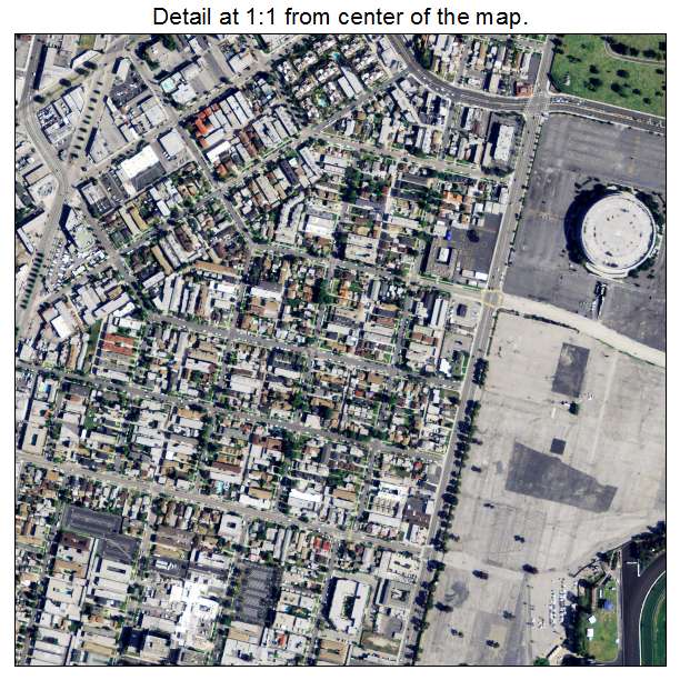 Aerial Photography Map of Inglewood, CA California