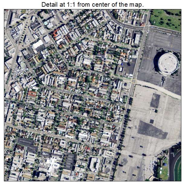 Inglewood, California aerial imagery detail