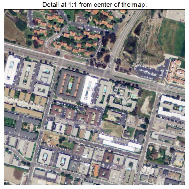 Isla Vista, California aerial imagery detail